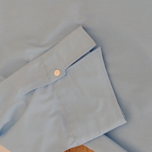 Lands' End Blue Plus Size Button Down Blouse - Picture 7 of 13